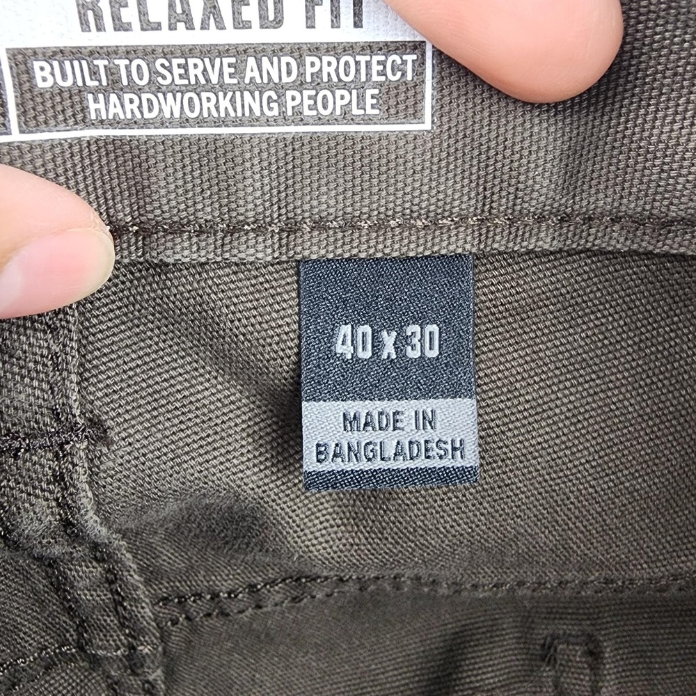Carhartt Pants Mens 40x30 Brown Rugged Flex Canvas Relaxed Fit Stretch 5 Pocket - Picture 3 of 15